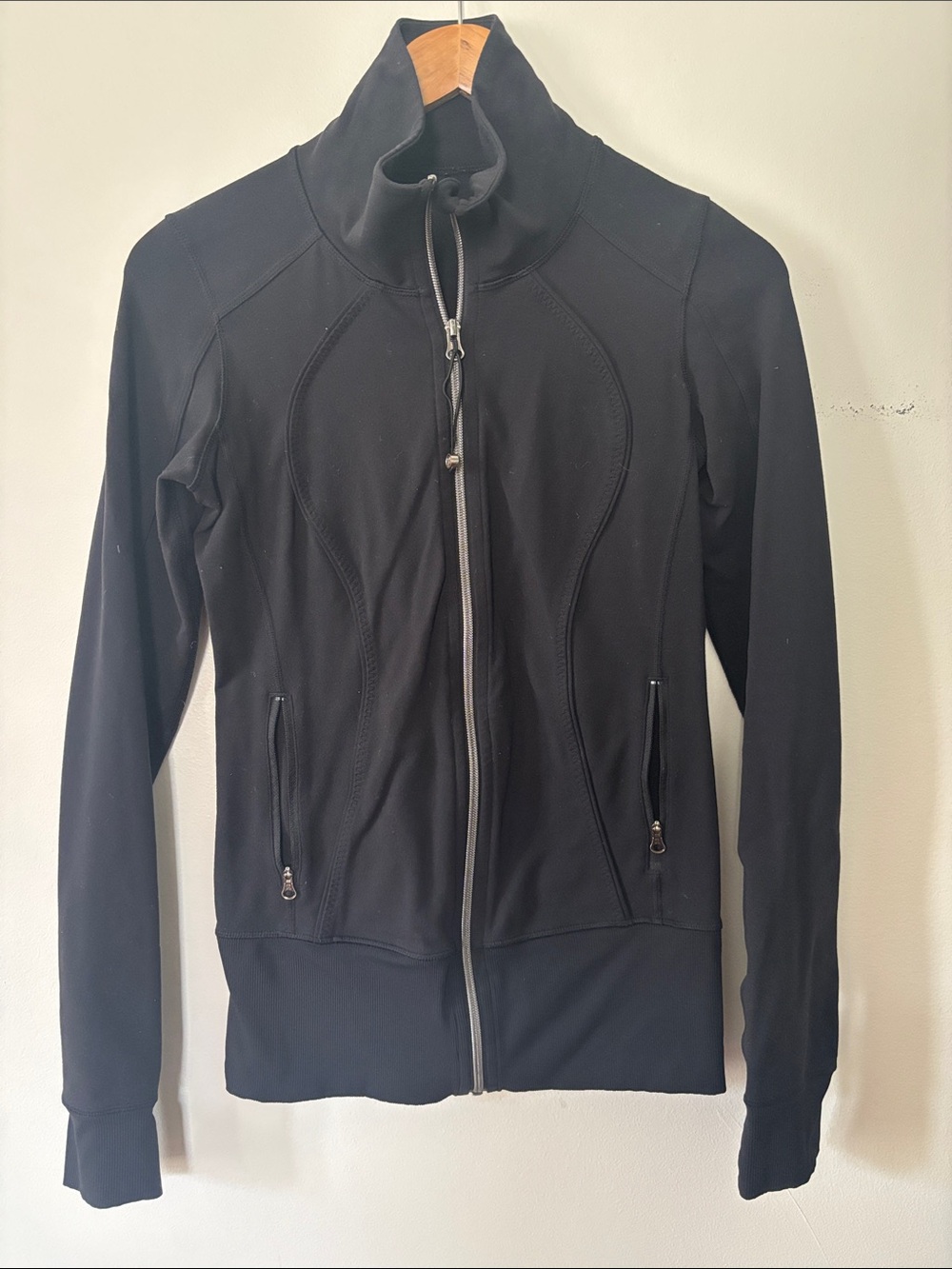 lululemon athletica Black Zip-Up Bomber Jacket